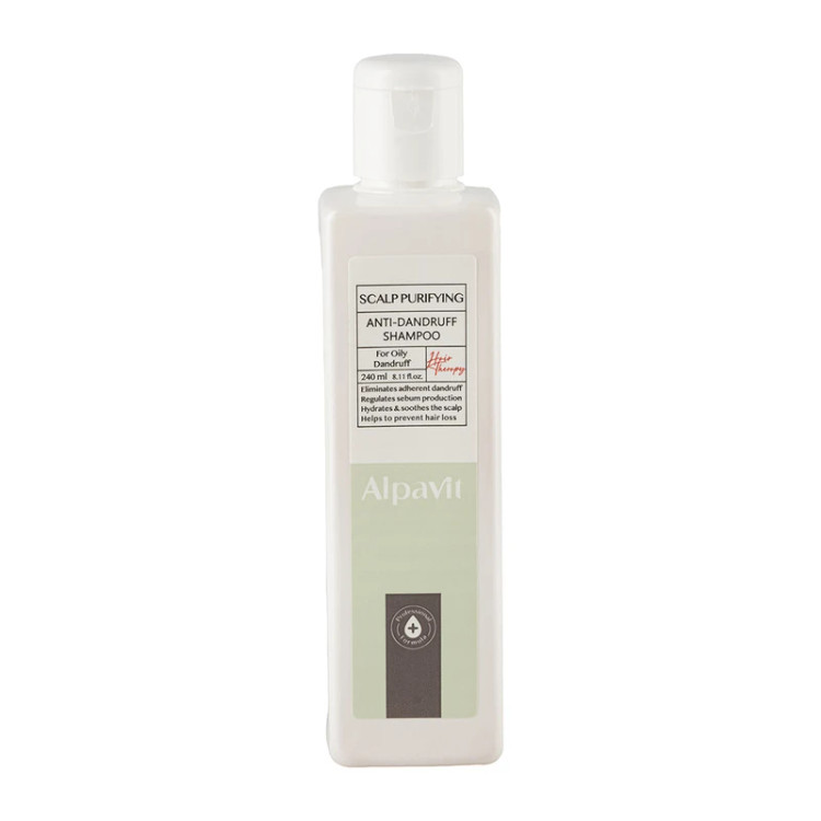 شامپو تقویت کننده مو آلپاویت مدل scalp purifying مناسب برای مو دارای شوره چرب حجم 240 میلی لیتر