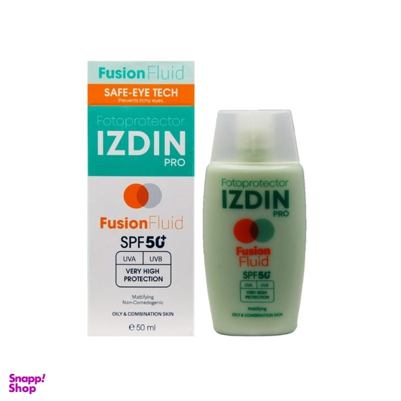 ضد آفتاب بی رنگ ایزدین مدل Fusion Fluid حجم 50 میلی لیتر