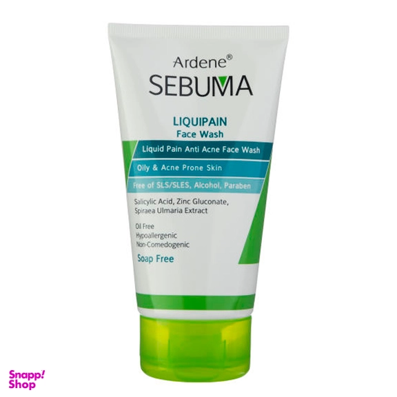 شوینده صورت آردن سری Sebuma مدل Liquipain حجم 150 میلی‌ لیتر
