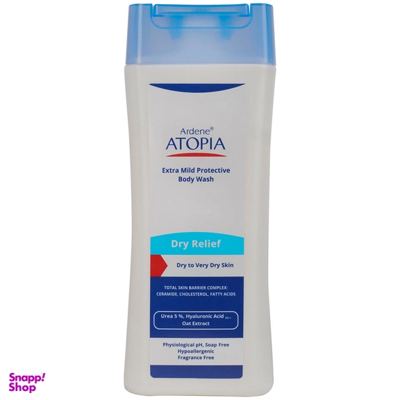 لوسیون شوینده و مرطوب کننده بدن آردن مدل Atopia Dry Relief مناسب پوست خیلی خشک وزن 250 گرم
